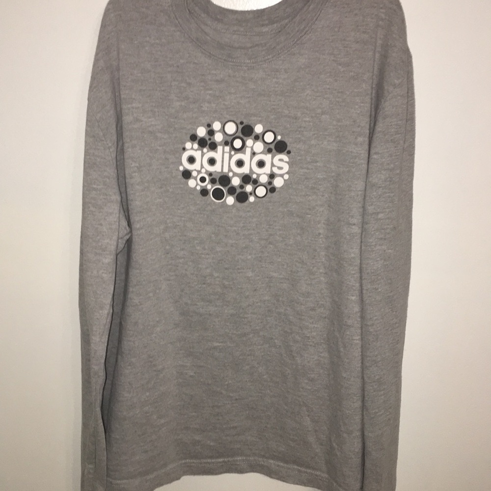 Grey long sleeved Adidas shirt